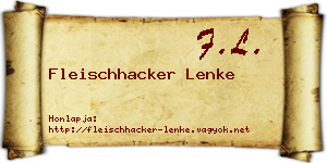 Fleischhacker Lenke névjegykártya