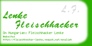 lenke fleischhacker business card